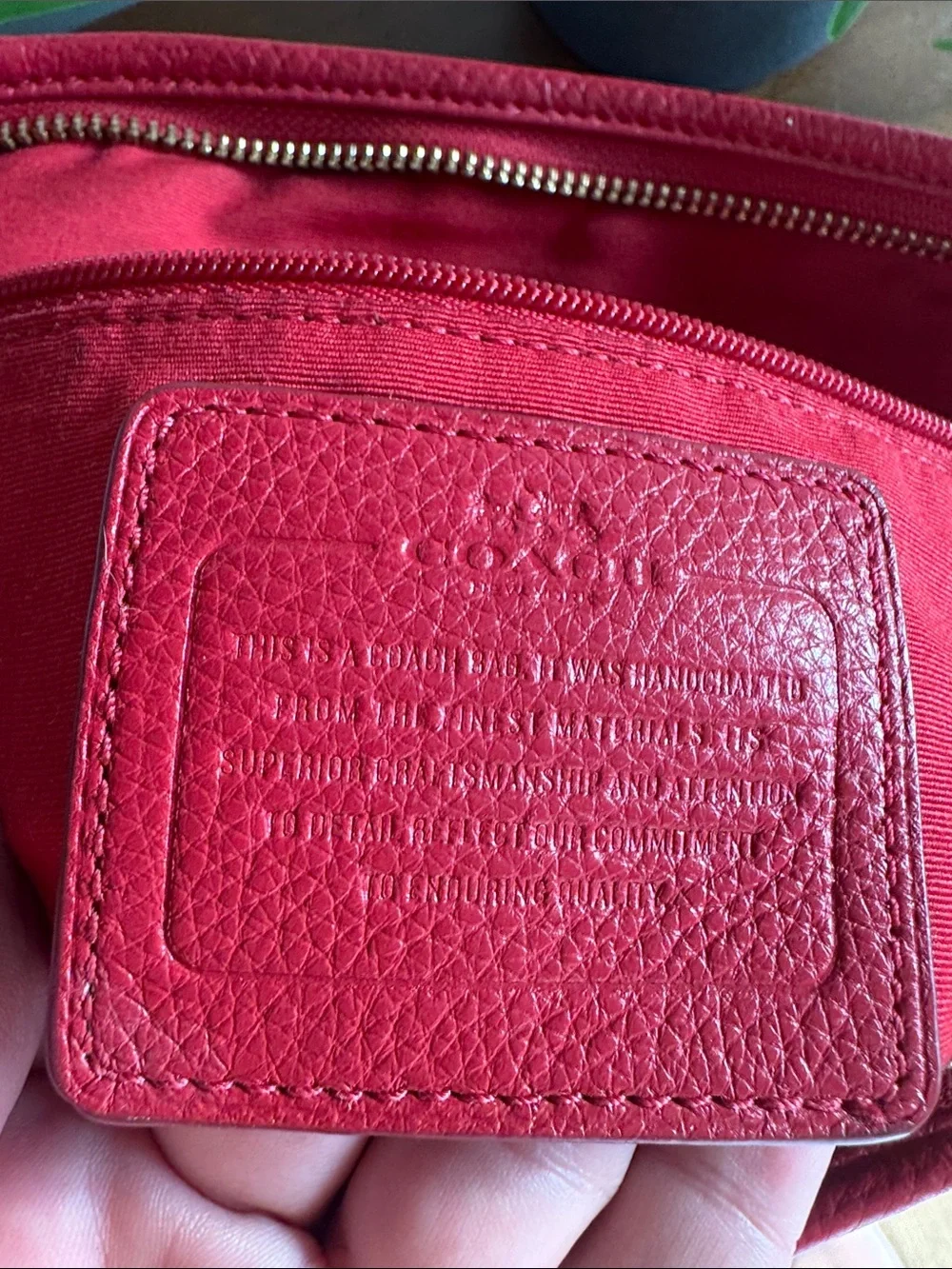 Coach Ellis Pink-Red Leather Satchel with Bow Scarf Accent